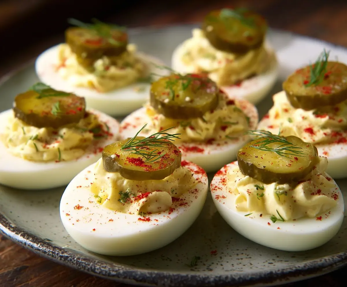 Easy Pickle Deviled Eggs Recipe