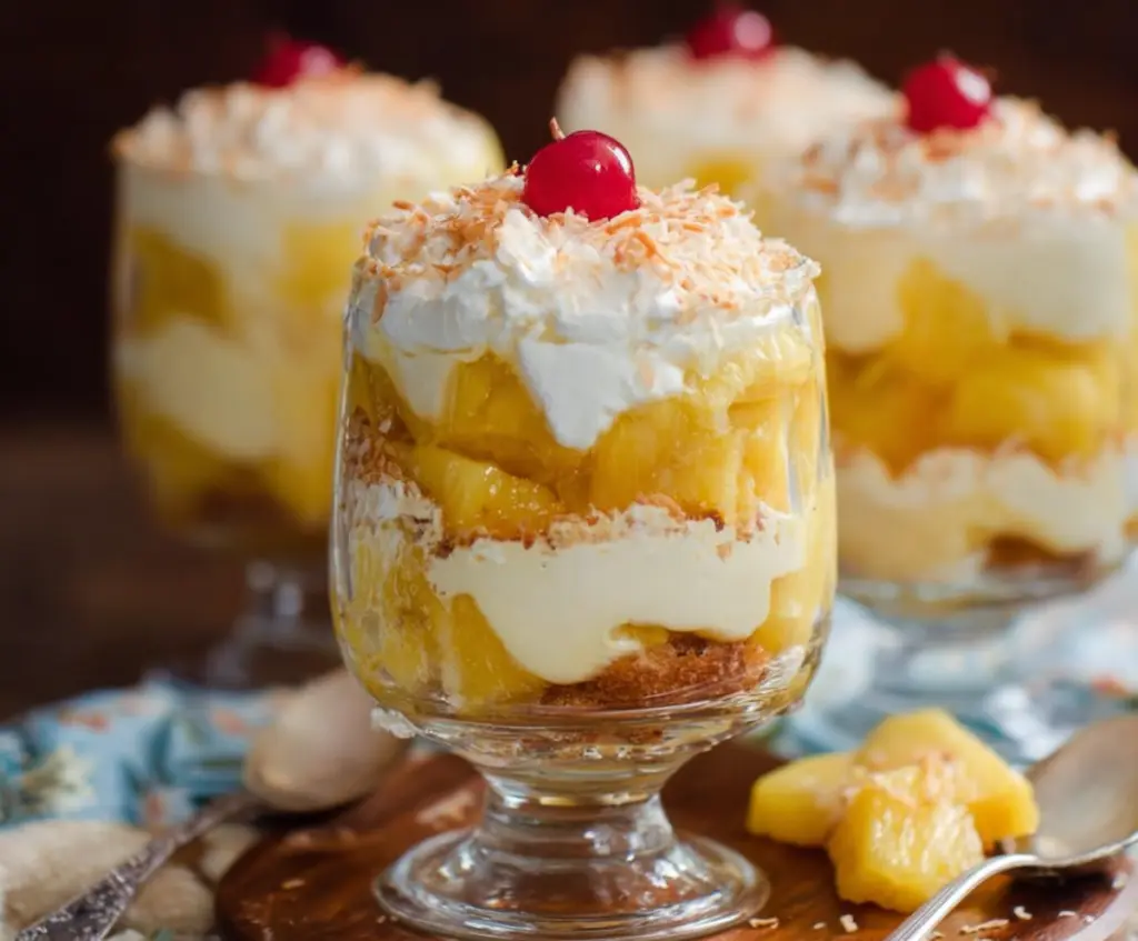 Pineapple Coconut Sunshine Trifle Cups