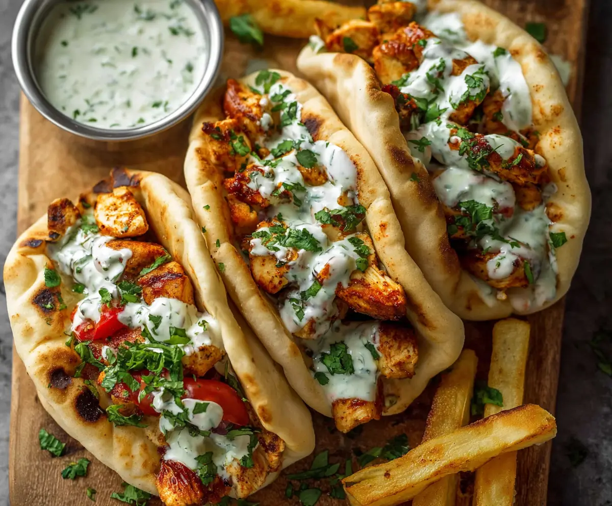 Easy Sheet Pan Chicken Pitas