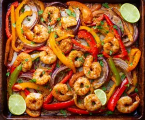 Sheet-Pan Shrimp Fajitas with Peppers