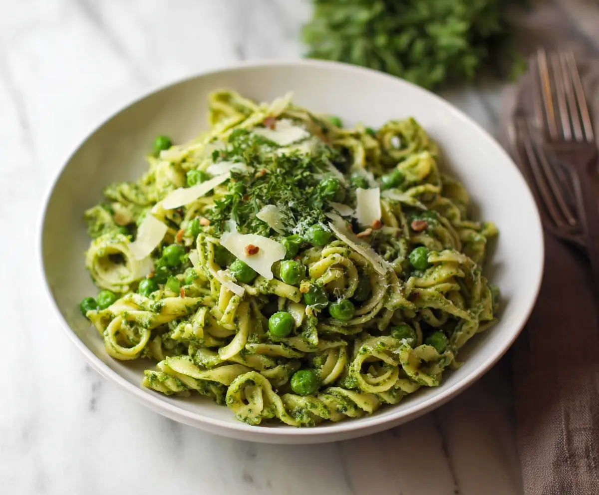 Easy Spring Pea Pesto Pasta