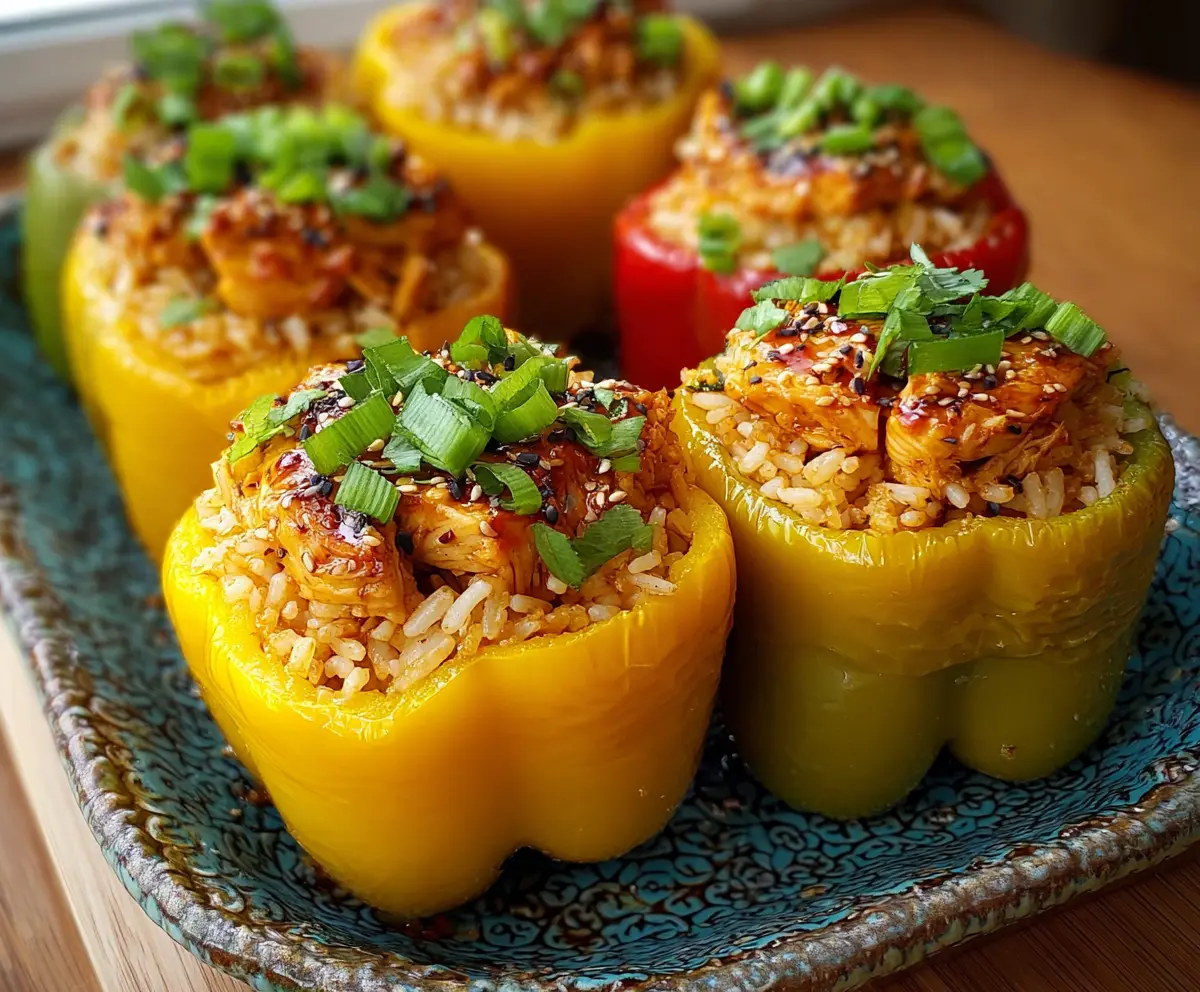 Easy Teriyaki Pineapple Stuffed Peppers