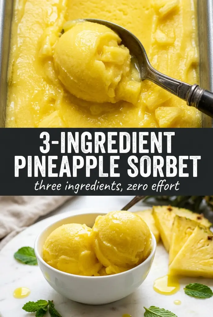 3-Ingredient Pineapple Sorbet