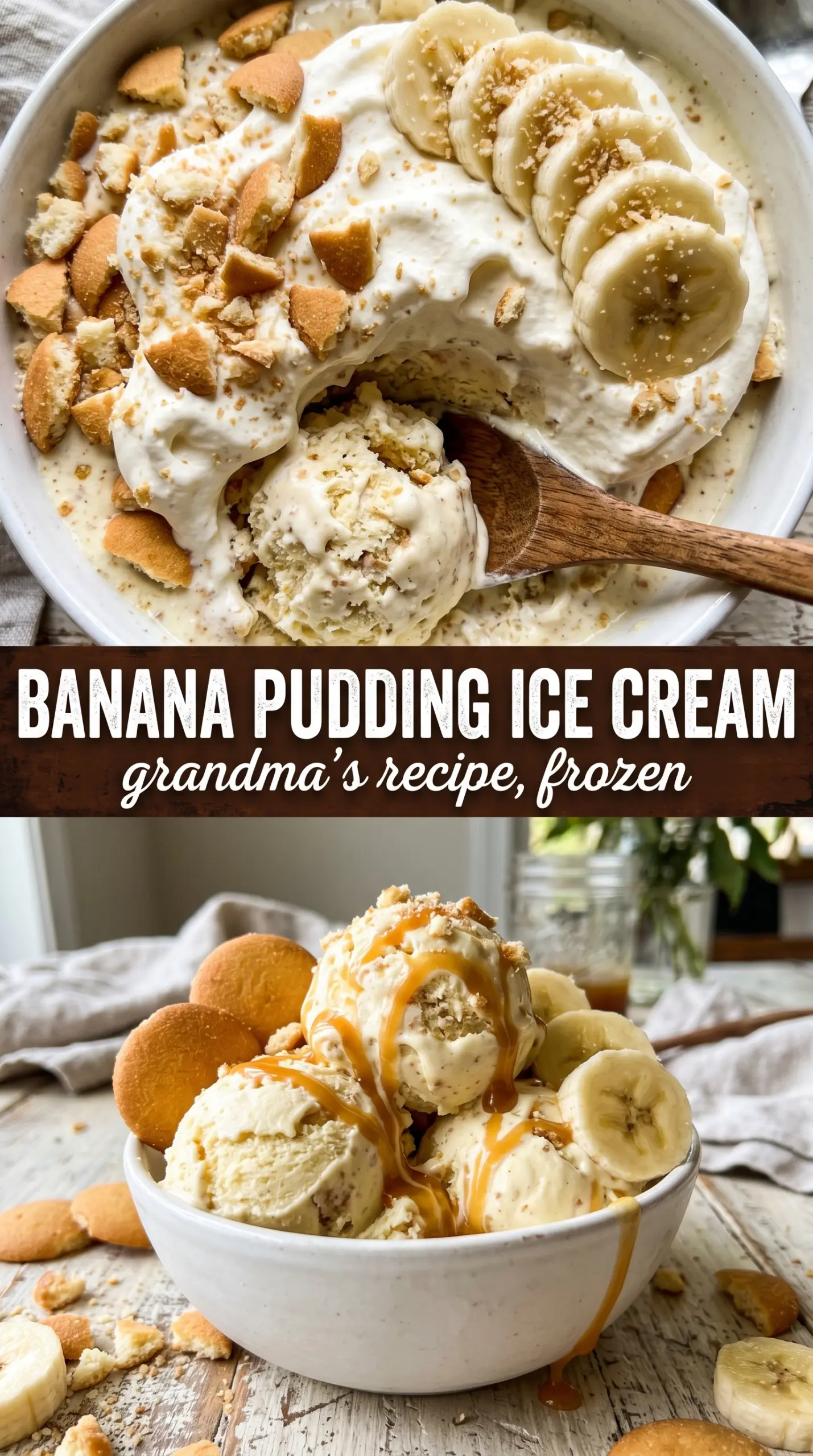 banana pudding ice cream creamy banana vanilla wafers