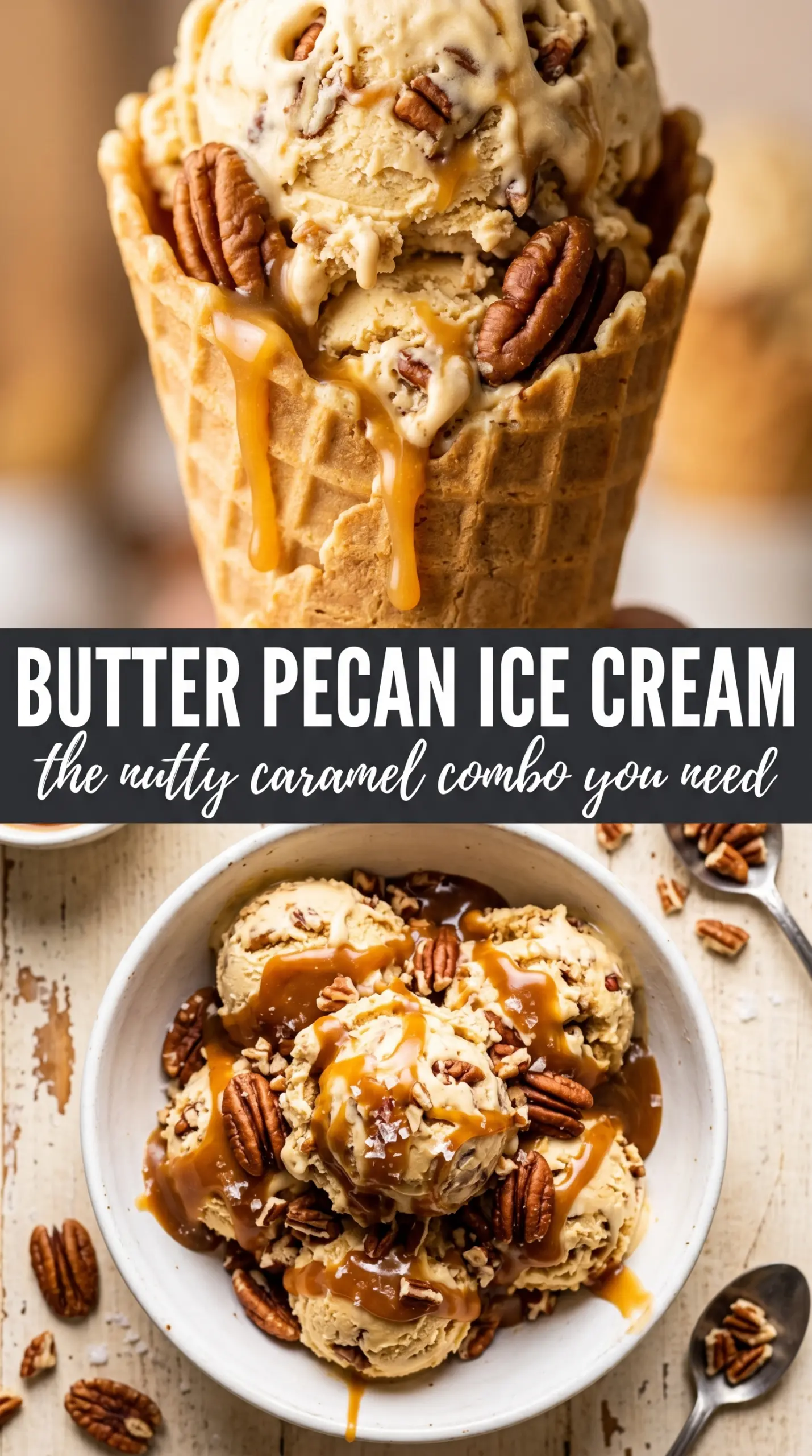 Butter Pecan Ice Cream creamy nutty caramel-toned