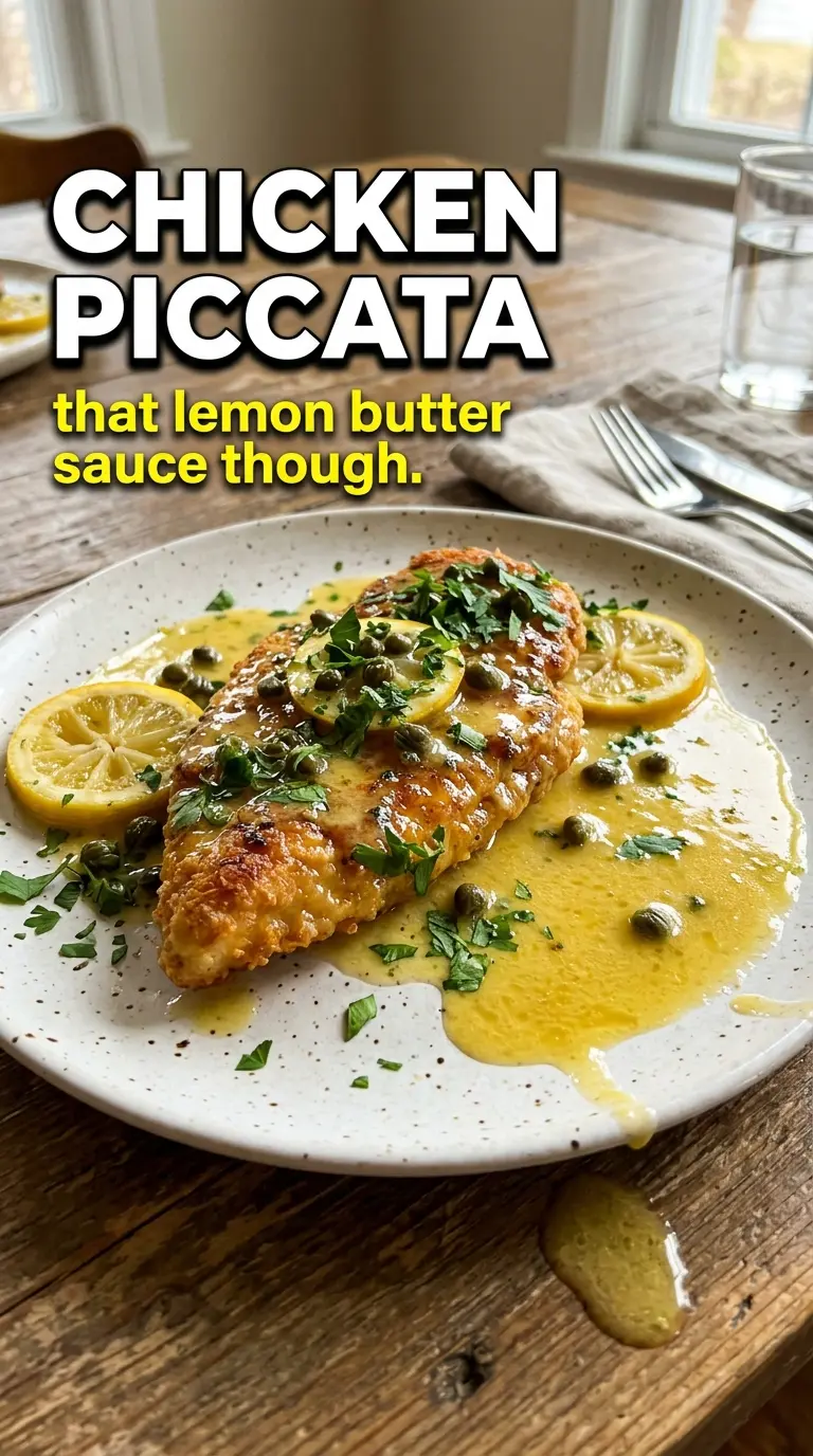 Chicken Piccata bright lemon-caper chicken