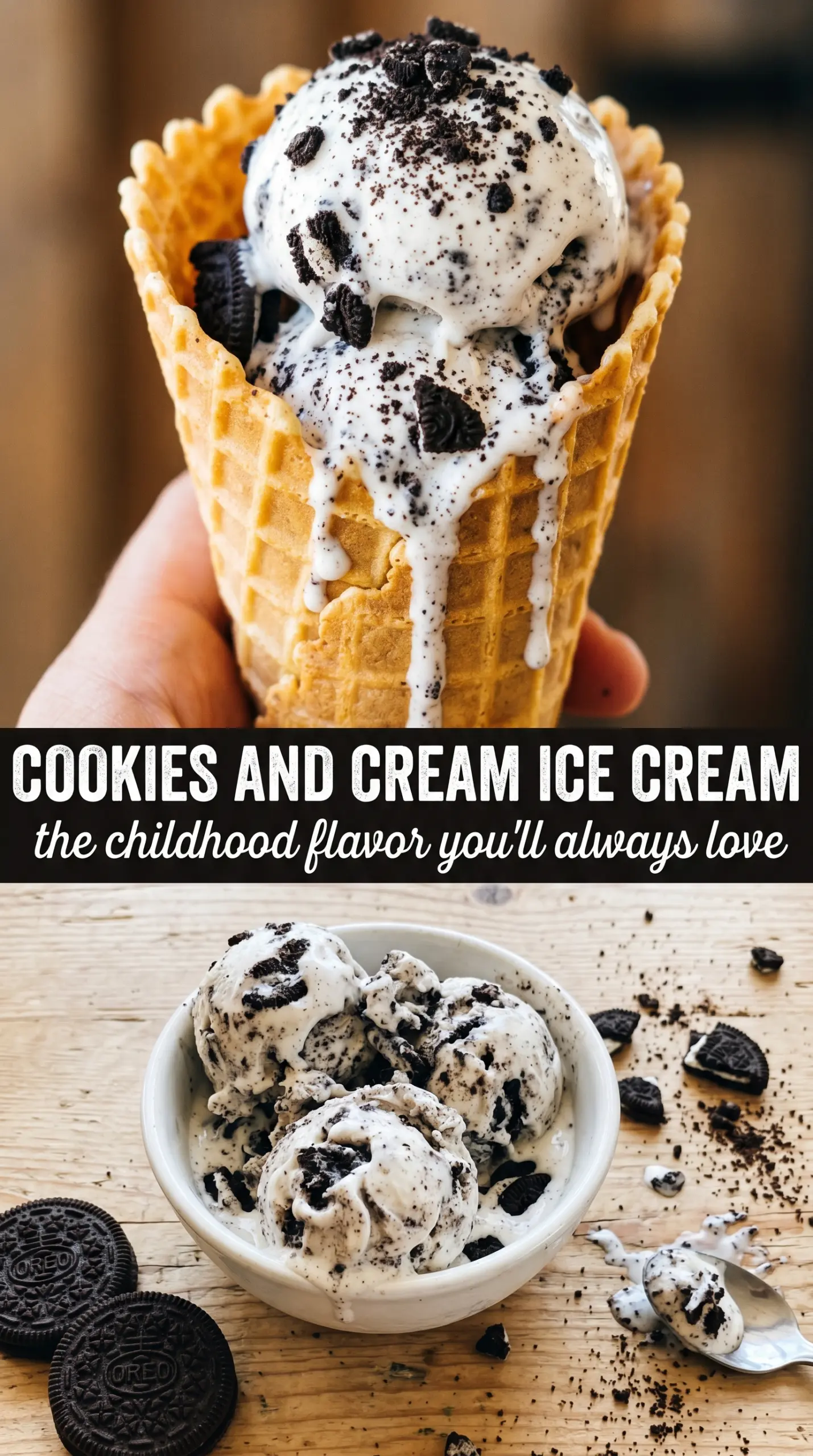 Scoop of homemade ice cream in a bowl