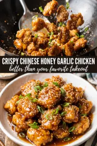 Crispy Chinese Honey Garlic Chicken