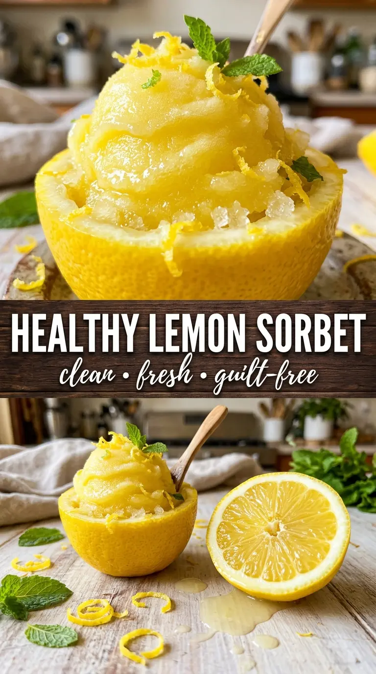 Healthy Lemon Sorbet tart icy dessert
