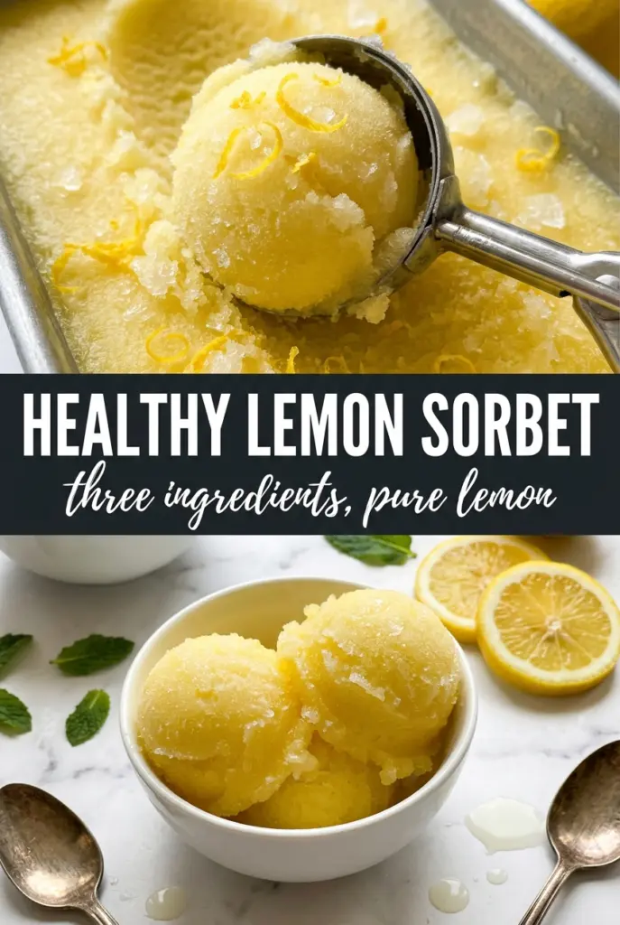 Healthy Lemon Sorbet