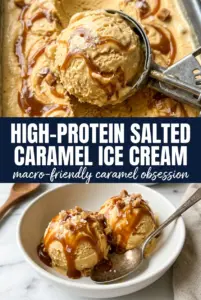 High-Protein Salted Caramel Cottage Cheese Ice Cream
