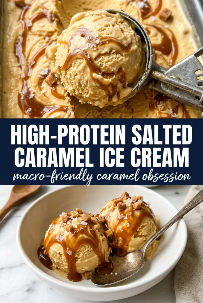 High-Protein Salted Caramel Cottage Cheese Ice Cream