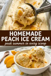 Homemade Peach Ice Cream