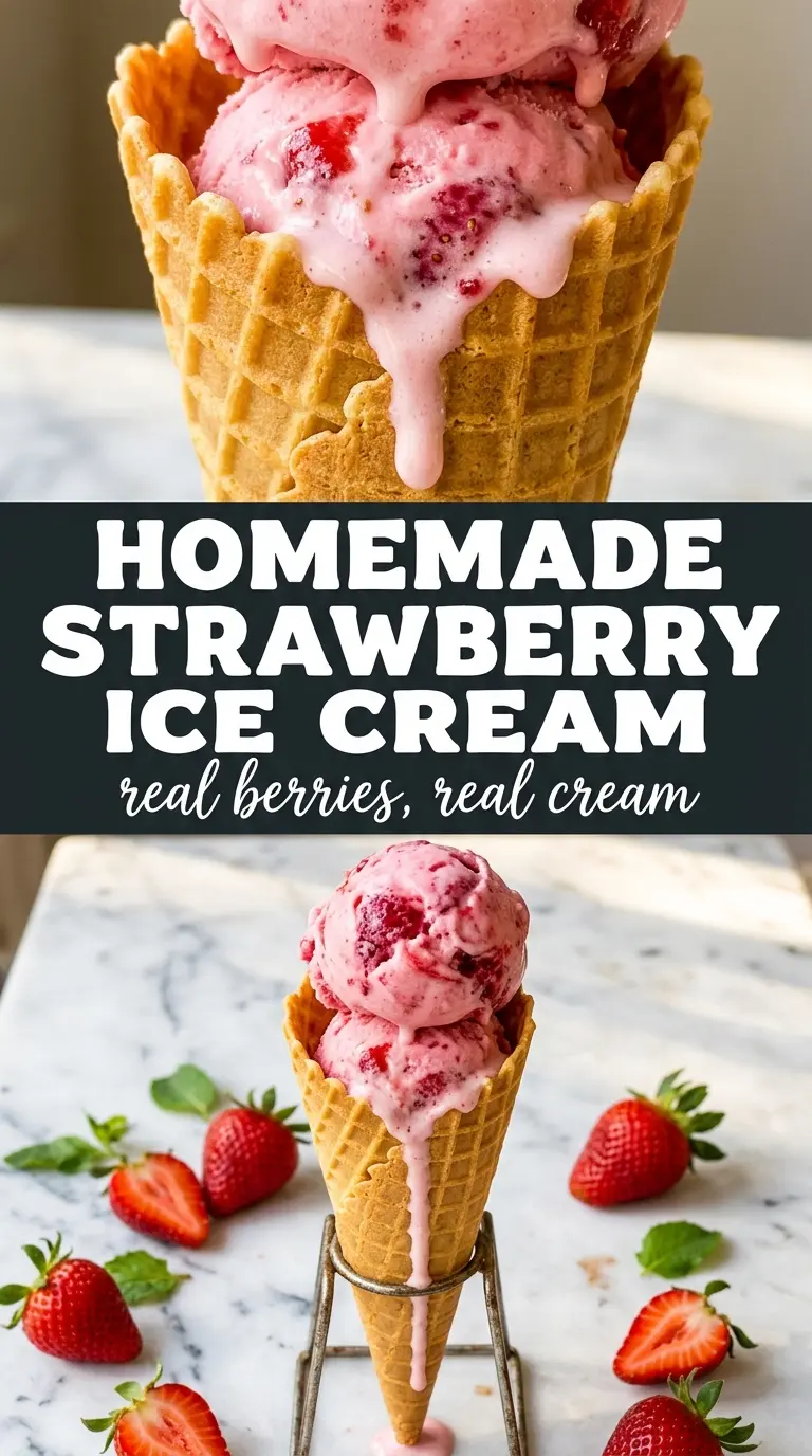 Scoop of homemade ice cream in a bowl