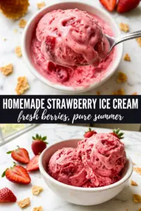 Homemade Strawberry Ice Cream