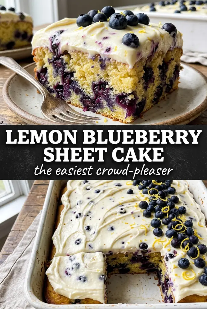 Lemon Blueberry Sheet Cake