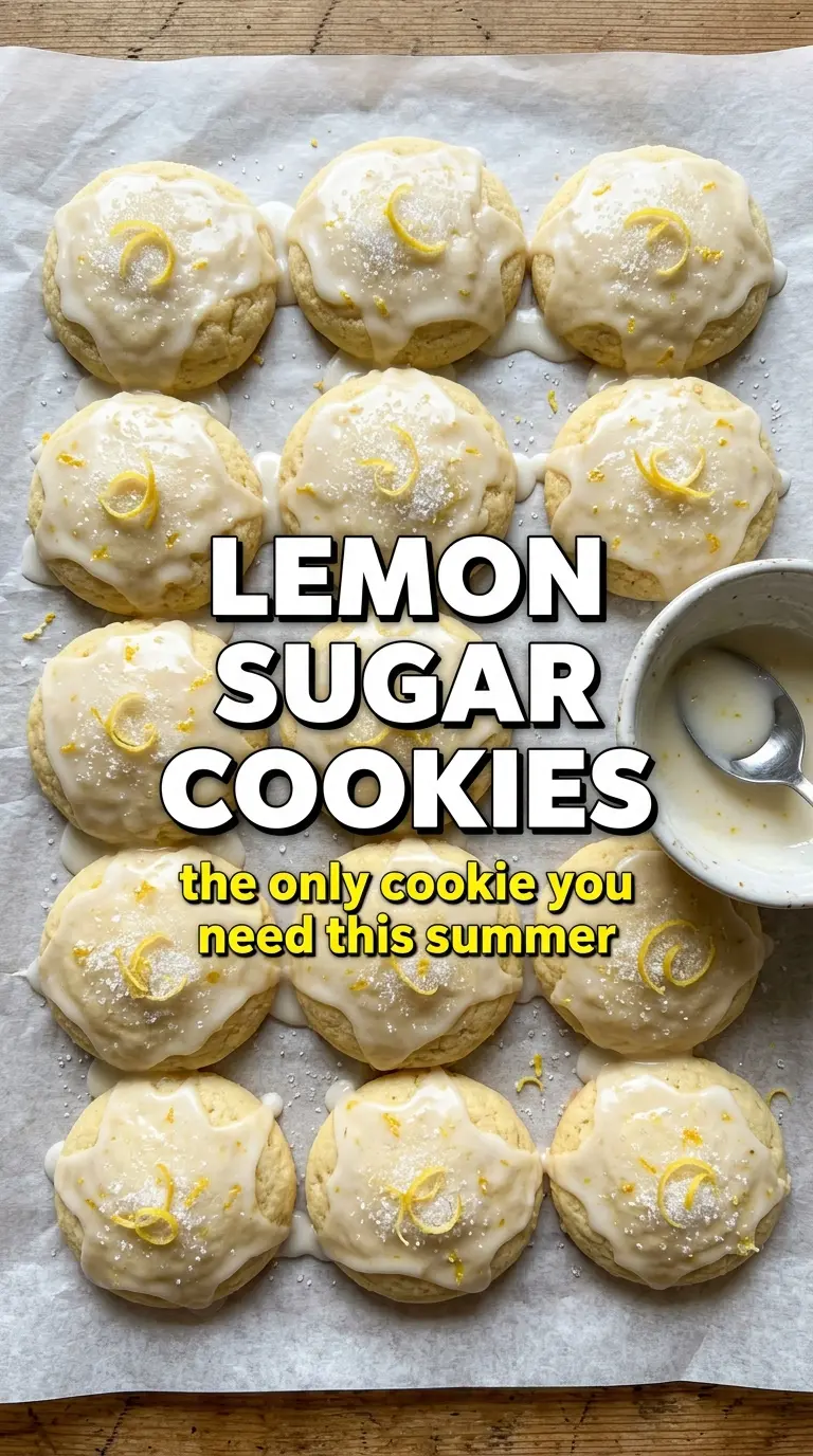 Lemon Sugar Cookies soft citrus glazed