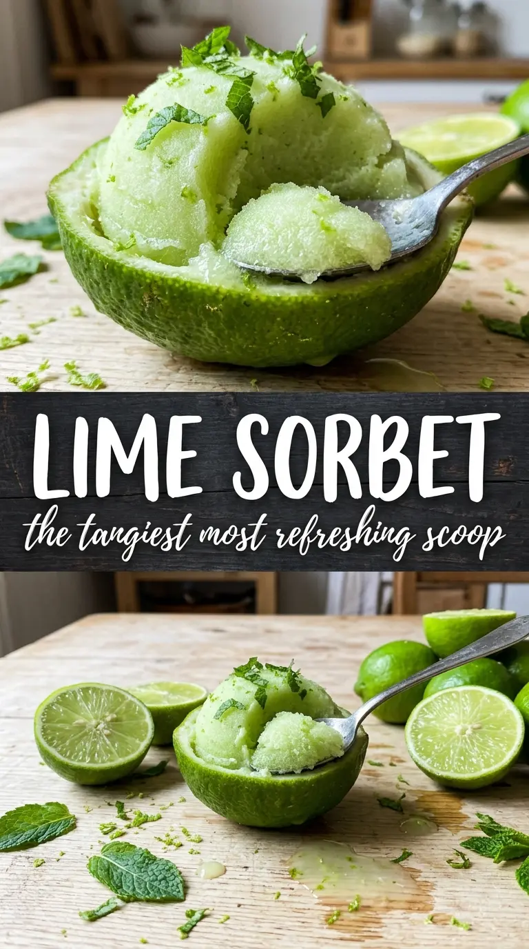 Lime Sorbet tart icy citrus