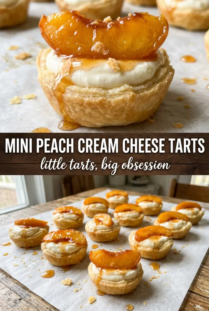 Mini Peach Cream Cheese Tarts