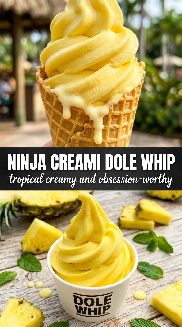 Ninja Creami Dole Whip pineapple soft serve