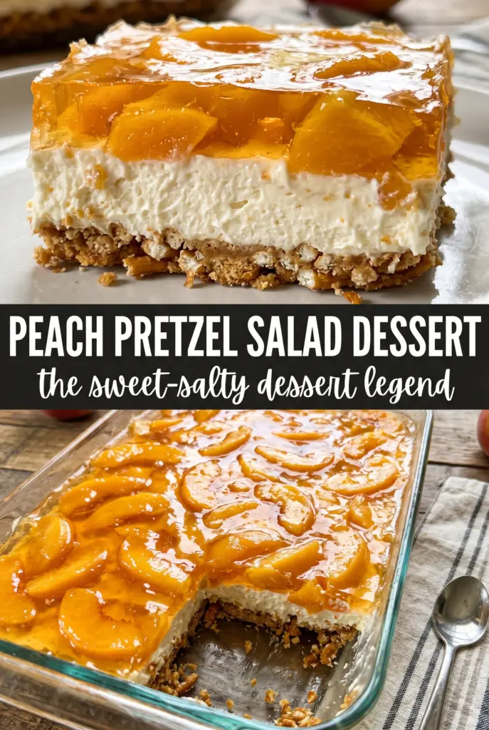 Peach Pretzel Salad Dessert