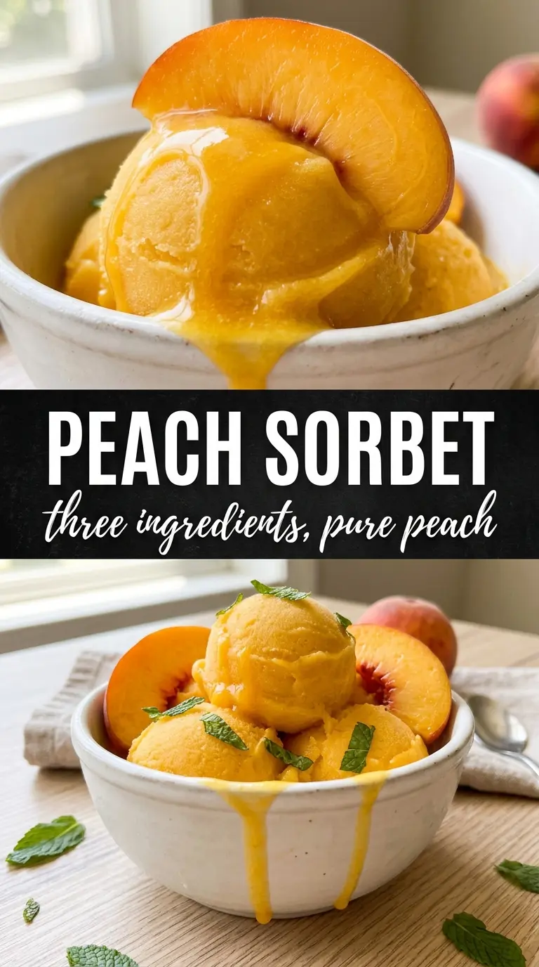 Peach Sorbet golden, icy, refreshing