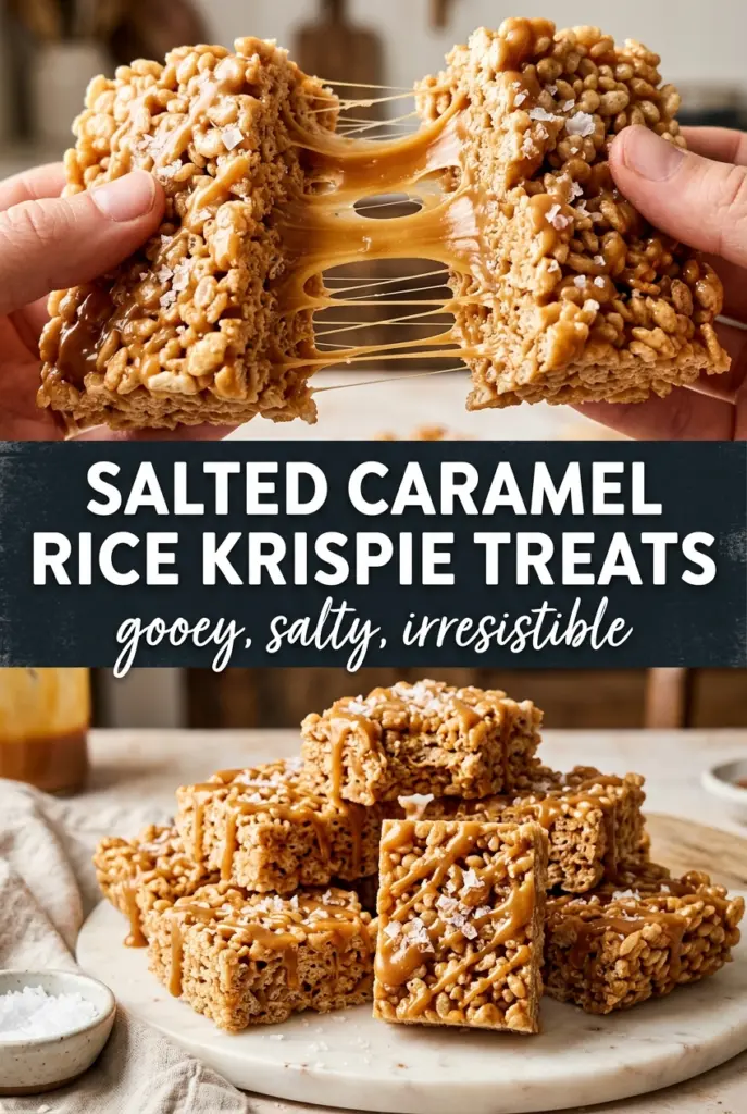 Salted Caramel Rice Krispie Treats