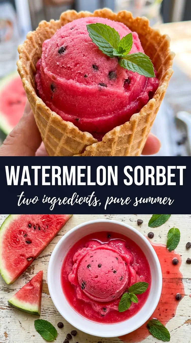 Watermelon Sorbet icy fruity refreshing