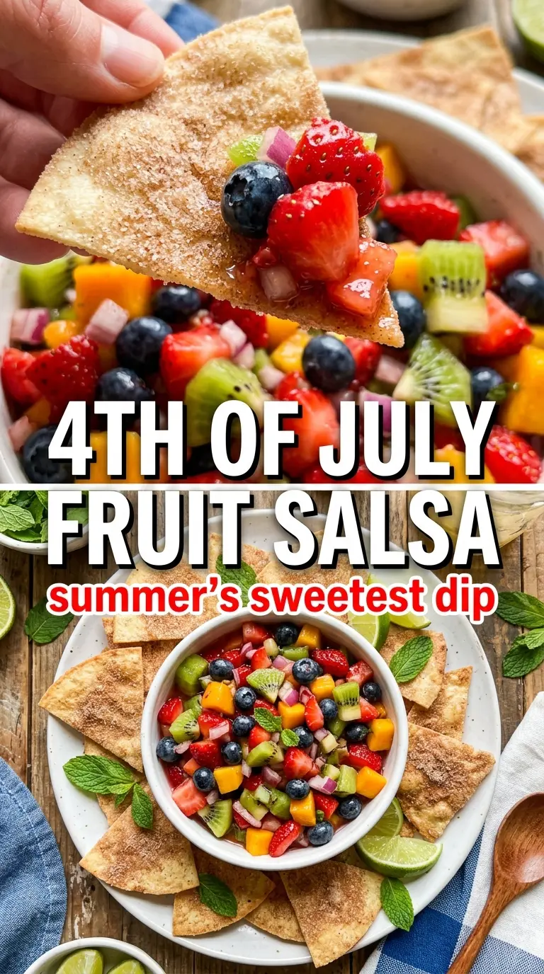 4th of July Fruit Salsa vibrant honey-lime