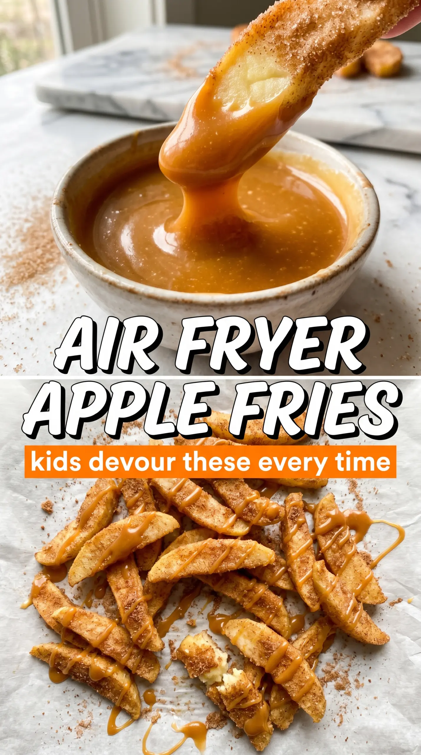 Air Fryer Apple Fries crisp cinnamon-sugar