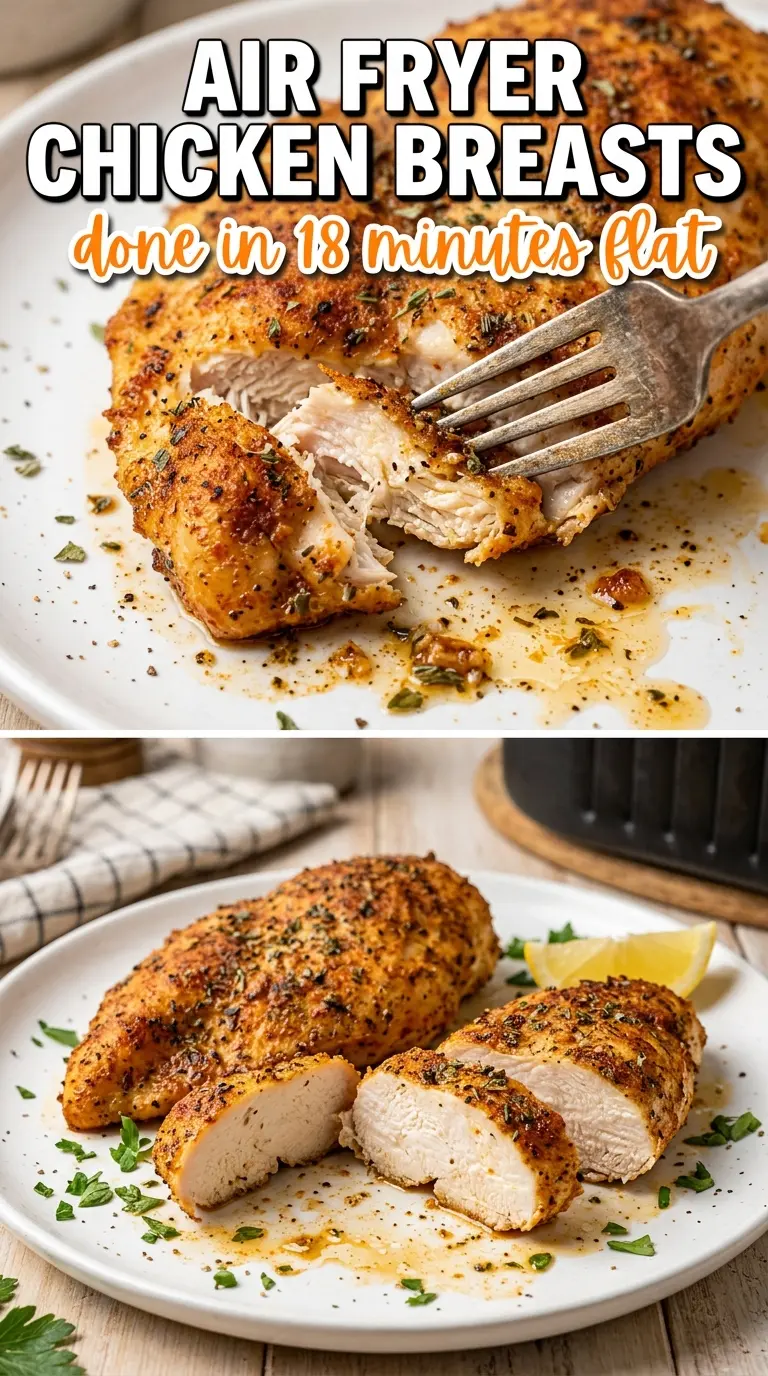Air Fryer Chicken Breasts golden juicy seasoned