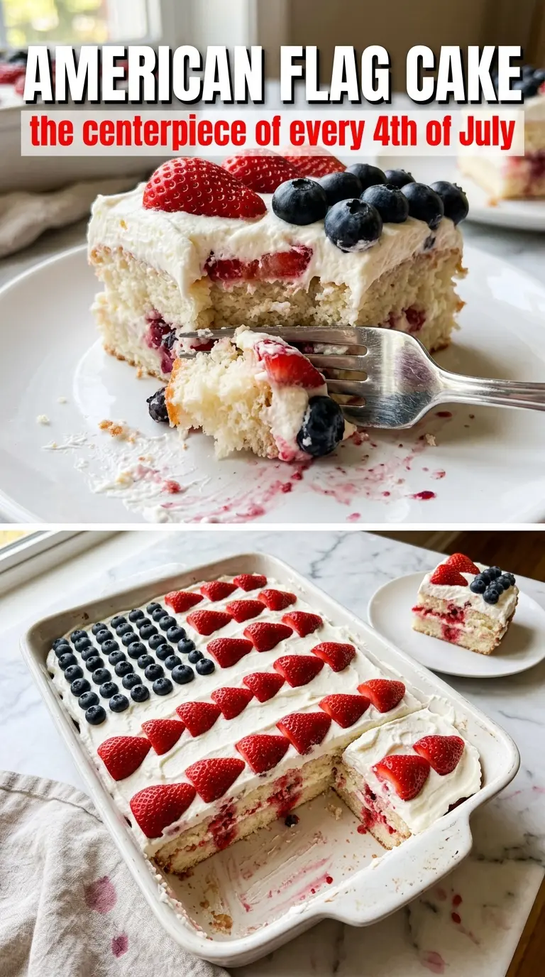 American flag cake patriotic sheet cake