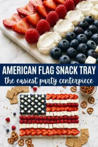 American Flag Snack Tray