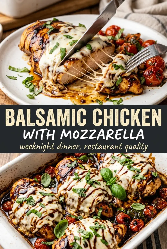 Balsamic Baked Chicken Breast with Mozzarella