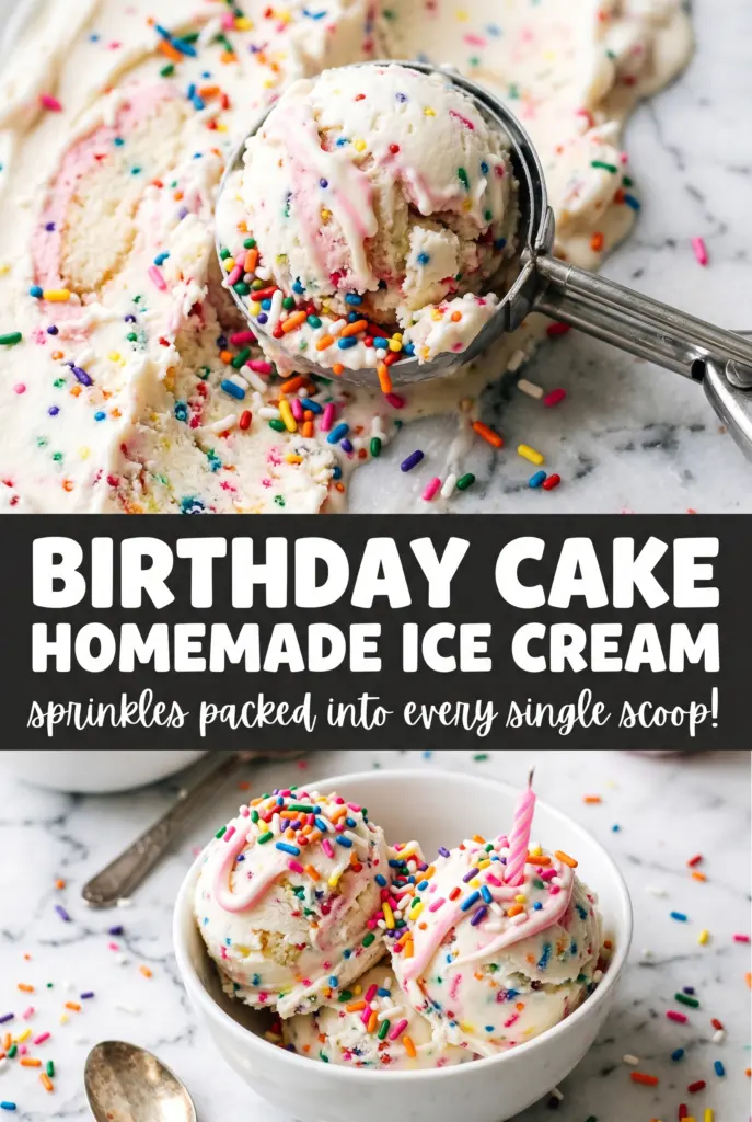 Birthday Cake Homemade Ice Cream