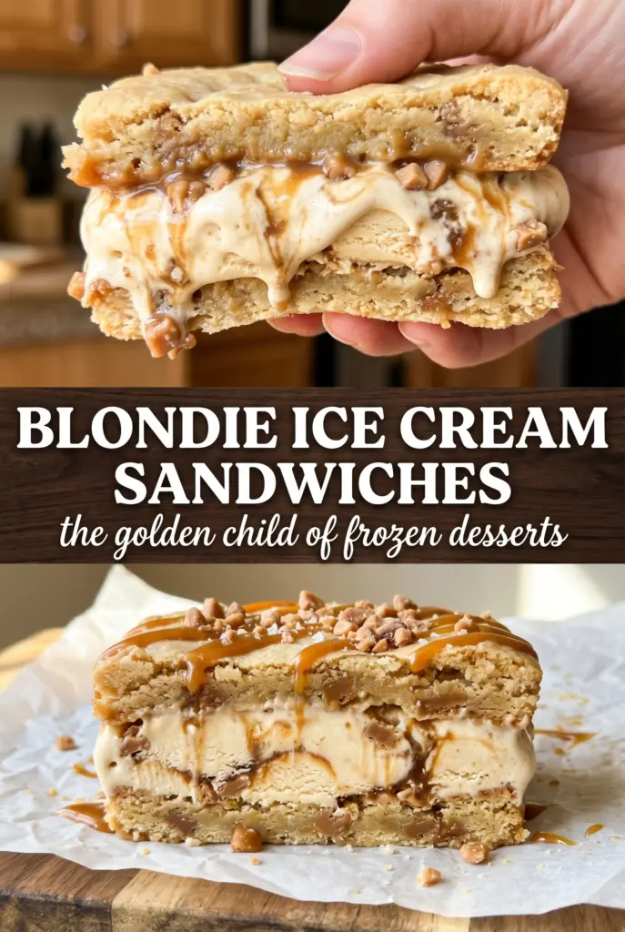 Blondie Ice Cream Sandwiches