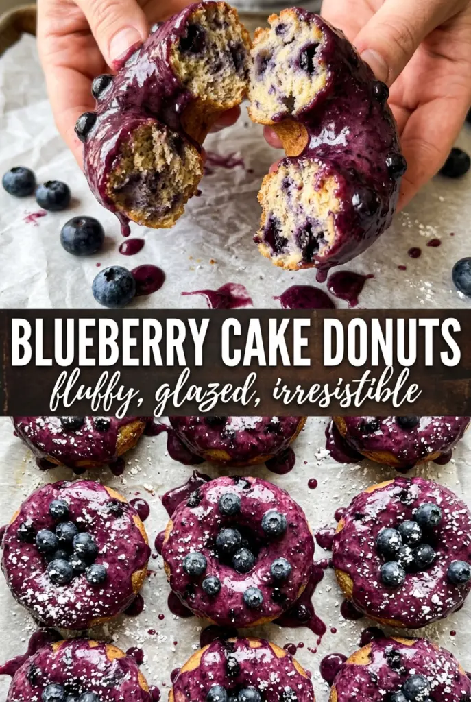 Blueberry Cake Donuts