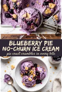 Blueberry Pie No-Churn Ice Cream