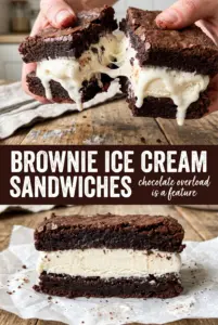 Brownie Ice Cream Sandwiches