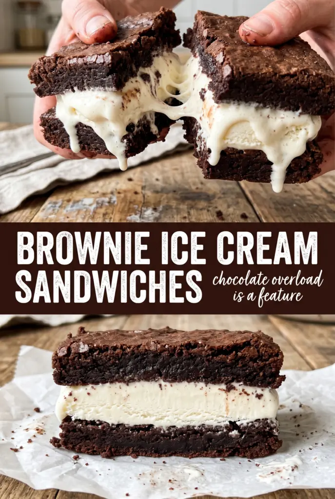 Brownie Ice Cream Sandwiches