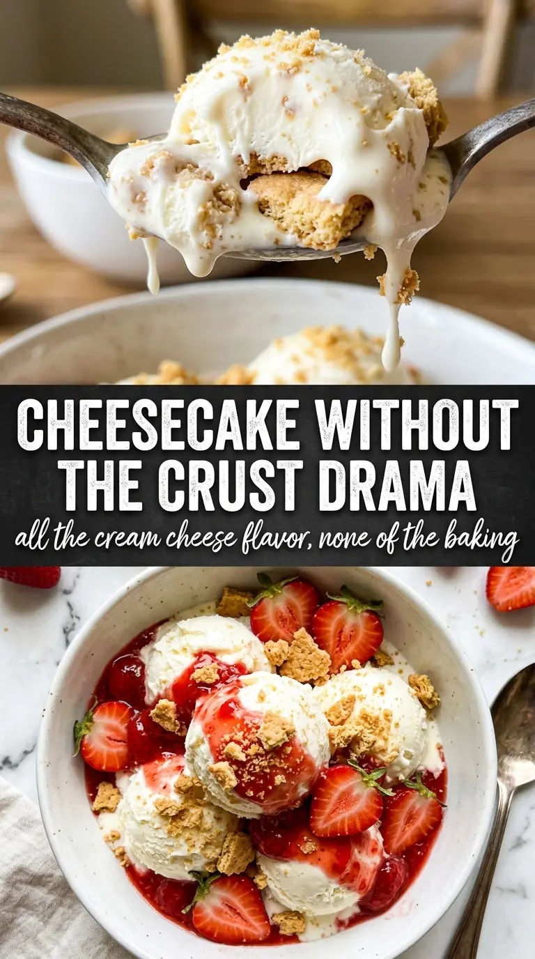 Cheesecake Ice Cream creamy strawberry graham