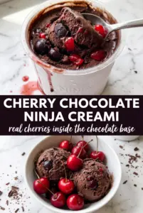 Cherry Chocolate Ice Cream in the Ninja Creami