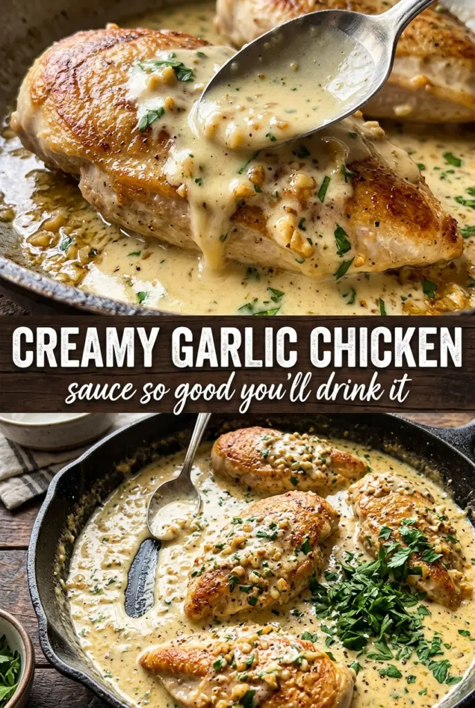 Chicken Breasts in Creamy Garlic Sauce