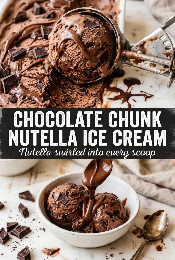 Chocolate Chunk Nutella Ice Cream