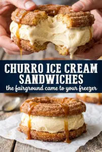 Churro Ice Cream Sandwiches