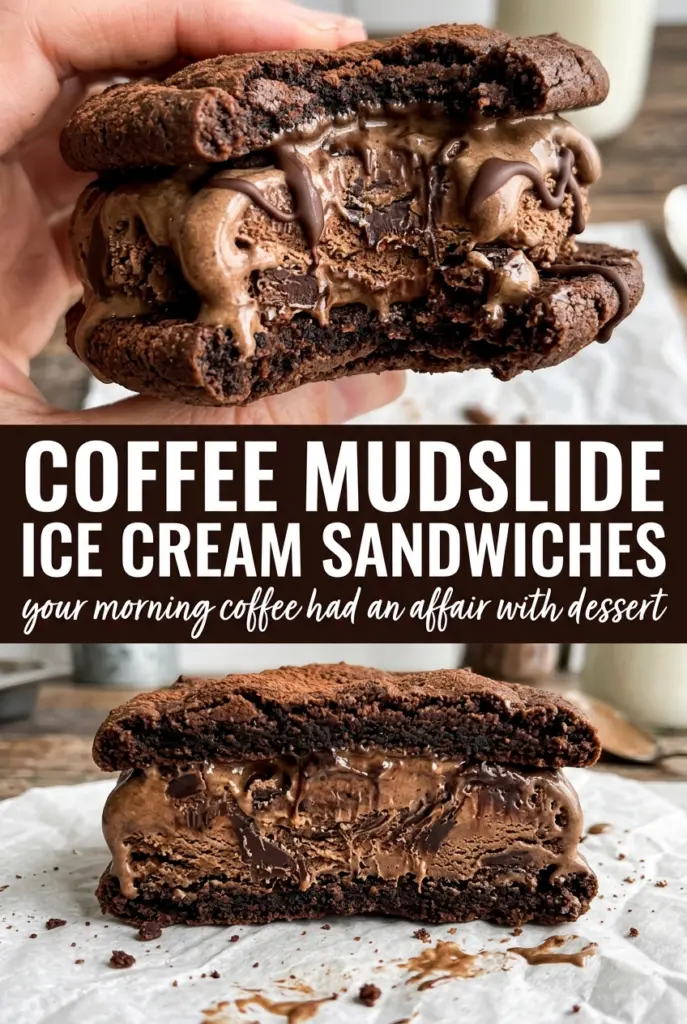 Coffee Mudslide Ice Cream Sandwiches