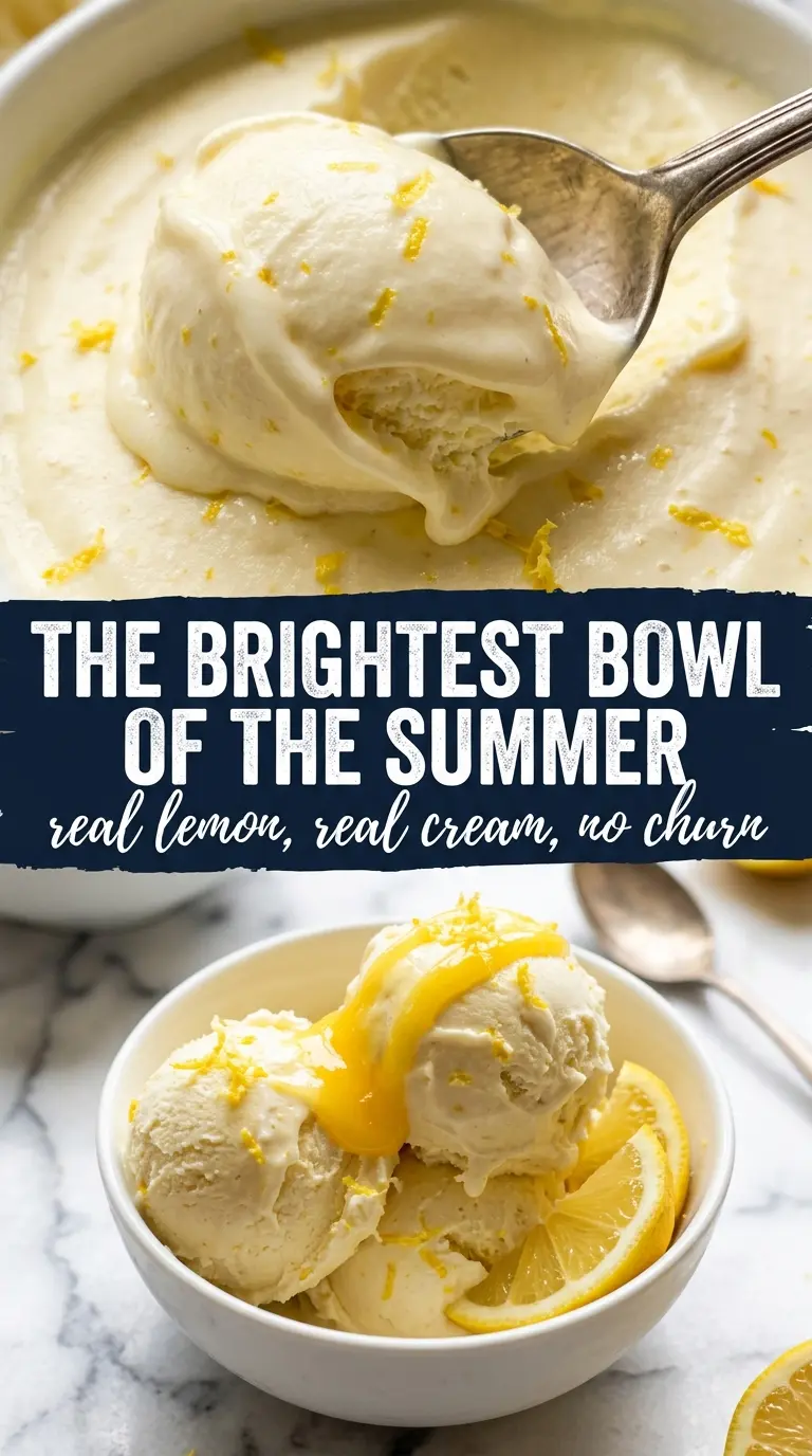 Scoop of homemade ice cream in a bowl