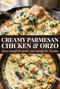 Creamy Parmesan Chicken and Orzo