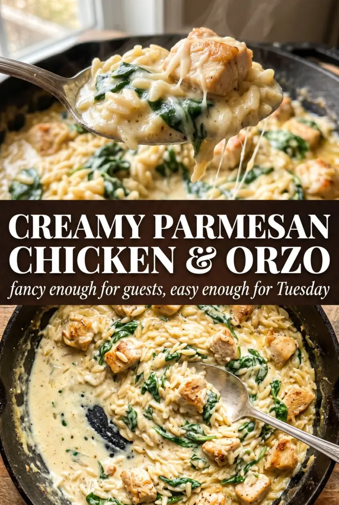 Creamy Parmesan Chicken and Orzo