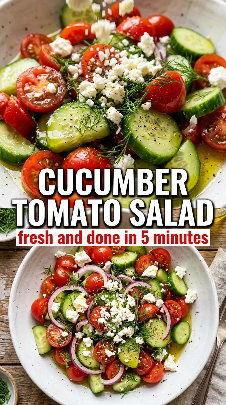 Cucumber Tomato Salad crisp tangy herb